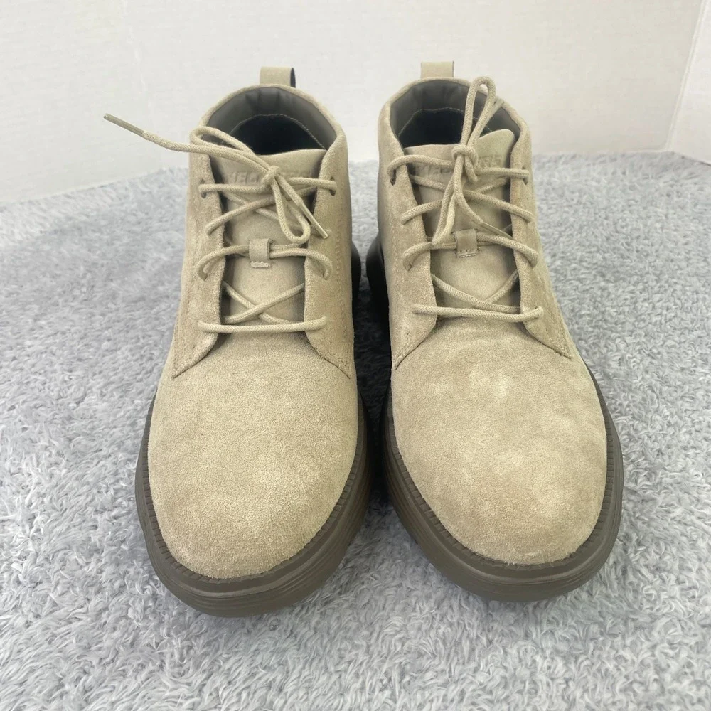 Skechers Chukka Boots Mens 11 Sand Suede Leather Classic Fit Goga Mat 204903